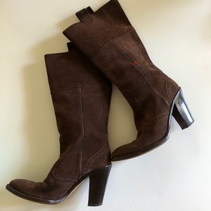 Gucci suede cowboy boots